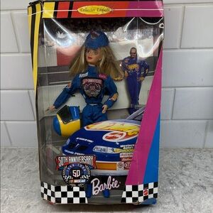 Barbie 50th Anniversary Collector Edition NASCAR Barbie Doll 20442. Like new!